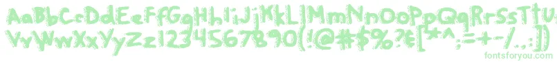 Rapanuiletters Font – Green Fonts on White Background
