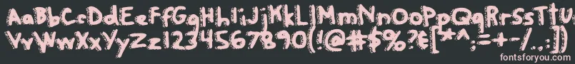 Rapanuiletters Font – Pink Fonts on Black Background