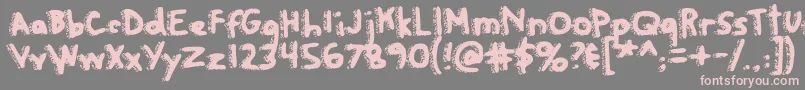 Rapanuiletters Font – Pink Fonts on Gray Background