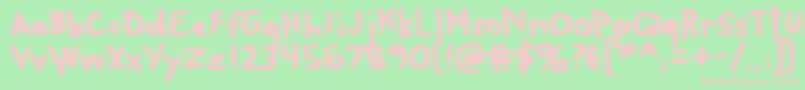 Lisätietoja Rapanuiletters-fontista Rapanuiletters-fontti – vaaleanpunaiset fontit vihreällä taustalla
