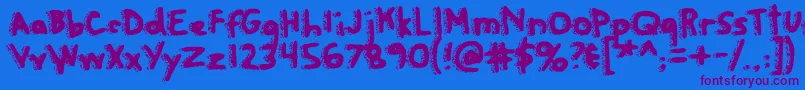 Police Rapanuiletters – polices violettes sur fond bleu