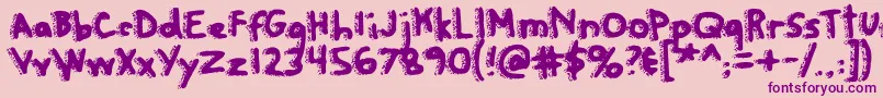 Rapanuiletters Font – Purple Fonts on Pink Background