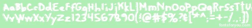 Rapanuiletters Font – White Fonts on Green Background