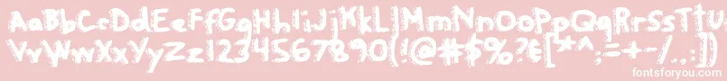Rapanuiletters Font – White Fonts on Pink Background