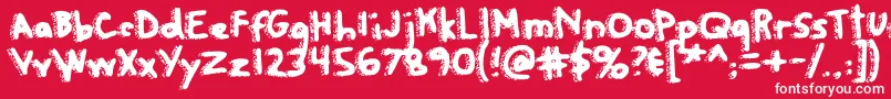 Rapanuiletters Font – White Fonts on Red Background