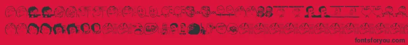 フォントMemes – 赤い背景に黒い文字