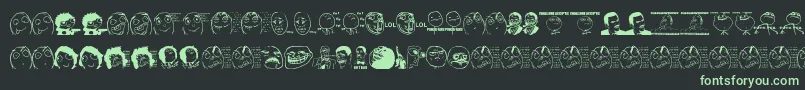 Memes Font – Green Fonts on Black Background