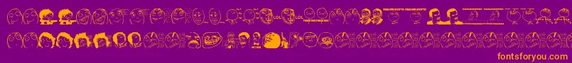 Memes Font – Orange Fonts on Purple Background