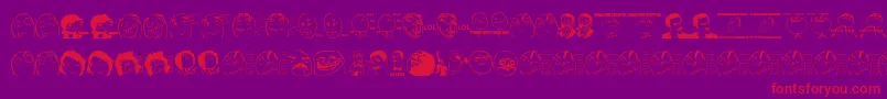 Memes Font – Red Fonts on Purple Background