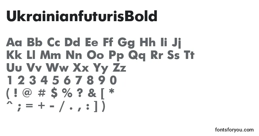 UkrainianfuturisBold-fontti – aakkoset, numerot, erikoismerkit