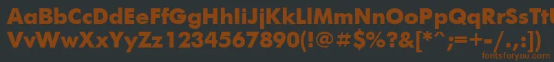 UkrainianfuturisBold Font – Brown Fonts on Black Background