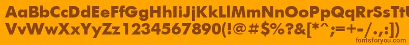 UkrainianfuturisBold Font – Brown Fonts on Orange Background