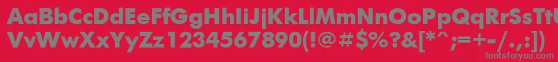 Czcionka UkrainianfuturisBold – szare czcionki na czerwonym tle
