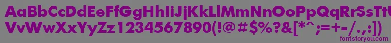 UkrainianfuturisBold Font – Purple Fonts on Gray Background