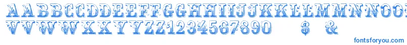 HoltzschueRegular Font – Blue Fonts on White Background