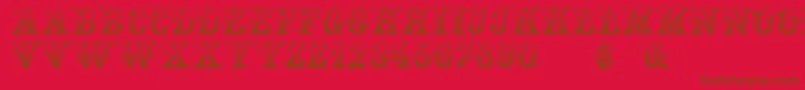 HoltzschueRegular Font – Brown Fonts on Red Background