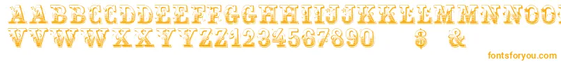 HoltzschueRegular Font – Orange Fonts on White Background