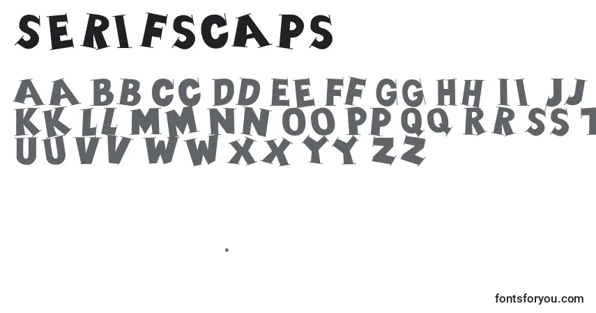 Schriftart Serifscaps – Alphabet, Zahlen, spezielle Symbole