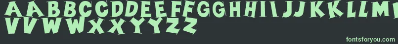 Serifscaps Font – Green Fonts on Black Background