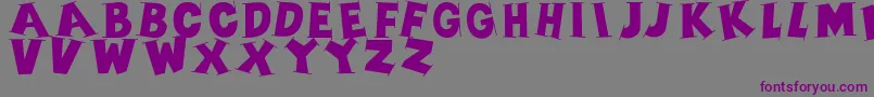 Serifscaps-Schriftart – Violette Schriften auf grauem Hintergrund