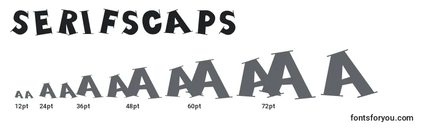 Размеры шрифта Serifscaps