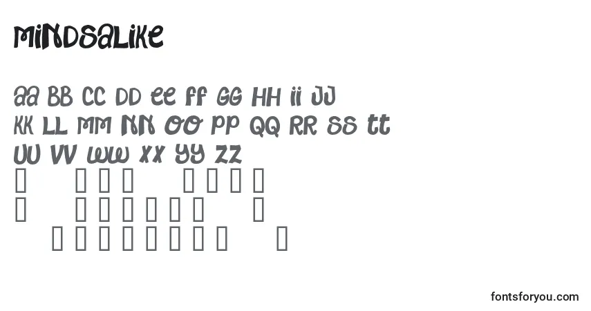 Schriftart MindsAlike – Alphabet, Zahlen, spezielle Symbole