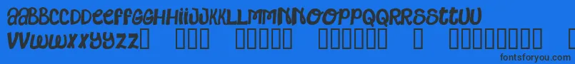 MindsAlike Font – Black Fonts on Blue Background