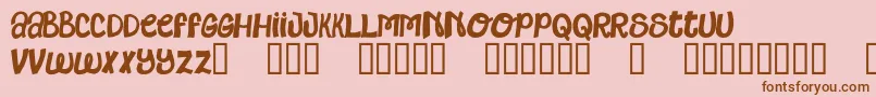 MindsAlike Font – Brown Fonts on Pink Background