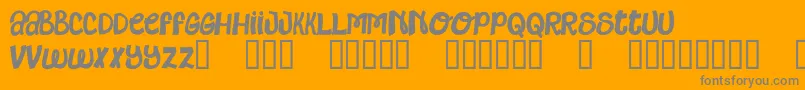 MindsAlike Font – Gray Fonts on Orange Background