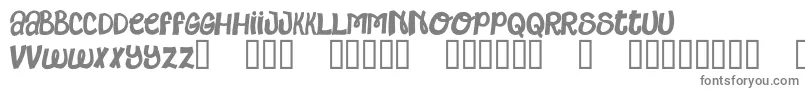 フォントMindsAlike – 白い背景に灰色の文字