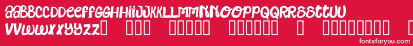 MindsAlike Font – White Fonts on Red Background
