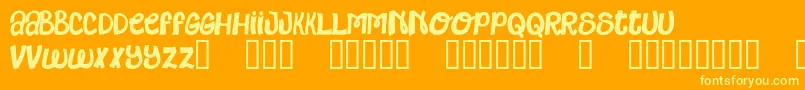 MindsAlike Font – Yellow Fonts on Orange Background