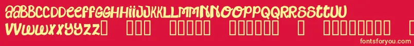 MindsAlike Font – Yellow Fonts on Red Background