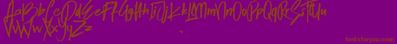 SkytreeOne Font – Brown Fonts on Purple Background