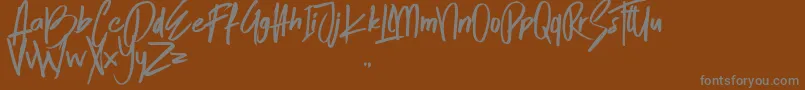 SkytreeOne Font – Gray Fonts on Brown Background