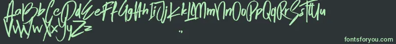 SkytreeOne Font – Green Fonts on Black Background