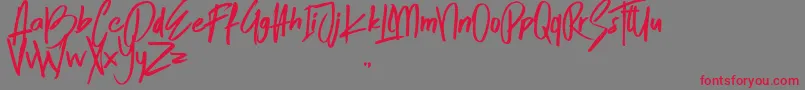 SkytreeOne Font – Red Fonts on Gray Background