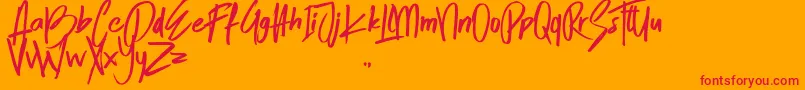 フォントSkytreeOne – オレンジの背景に赤い文字