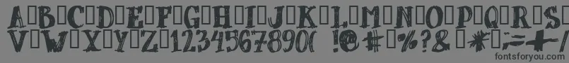 フォントDubbel – 黒い文字の灰色の背景