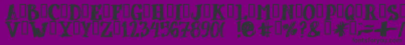 Dubbel Font – Black Fonts on Purple Background