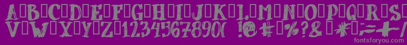 Dubbel Font – Gray Fonts on Purple Background