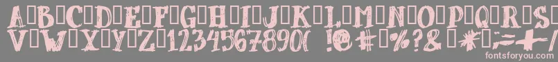 Dubbel Font – Pink Fonts on Gray Background