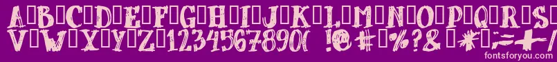 Dubbel Font – Pink Fonts on Purple Background