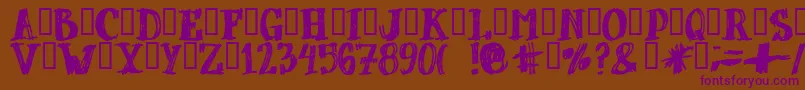 Dubbel Font – Purple Fonts on Brown Background