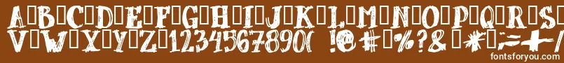 Dubbel Font – White Fonts on Brown Background