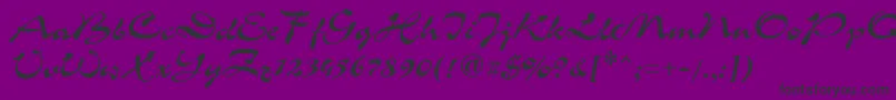 CorridacttRegular-fontti – mustat fontit violetilla taustalla