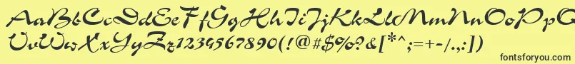 CorridacttRegular Font – Black Fonts on Yellow Background