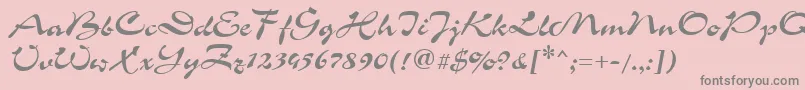 CorridacttRegular Font – Gray Fonts on Pink Background