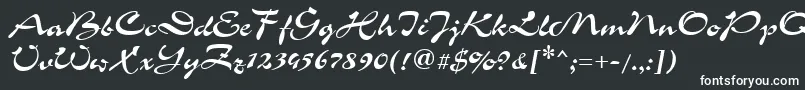 CorridacttRegular Font – White Fonts on Black Background