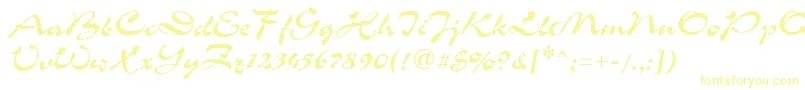 Шрифт CorridacttRegular – жёлтые шрифты